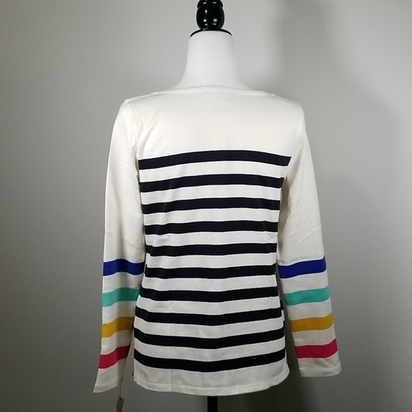 Talbots Women's Sweater 100% Cotton Knit Stripped - Picture 4 of 7